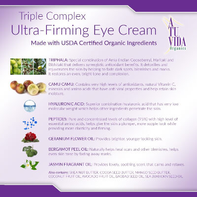 A Tu Vida Organics Anti-Aging Eye Cream Ingredients