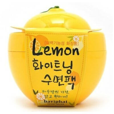 Baviphat – Lemon Whitening Sleeping Pack makes sure that no pores remain clogged and helps in preventing oil to be generated on the face