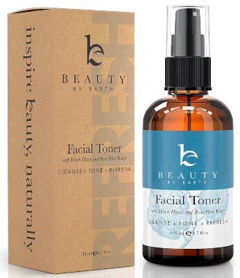 Beauty By Earth – Korean Facial Toner shrinks the pores and removes acne, dirt, and pimples