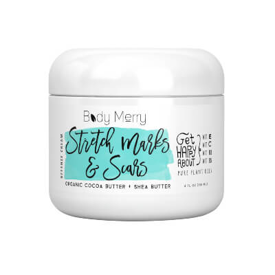 Body Merry Stretch Marks And Scars works to prevent and reduce the appearance of stretch marks and scars