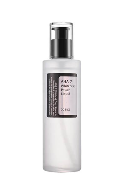 Cosrx AHA 7 Whitehead Power Liquid gets deep into the pores to remove oil and dirt and clean up the pores to prevent your skin from whiteheads