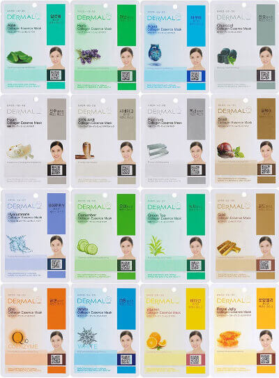 Dermal Korea Collagen Essence Full Face Facial Mask Sheet help to lock in the products you’ve used up