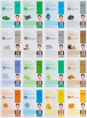 Dermal Korea Collagen Essence Full Face Facial Mask Sheet is laced with vitamin E and several other nutrients