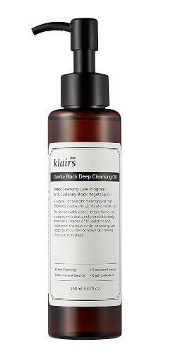 Klairs Gentle Black Deep Cleansing Oil helps to maintain skin moisture