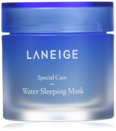Laneige – Water Sleeping Mask is a light weight gel mask that restores the natural glow of the skin and gives it a shiny surface
