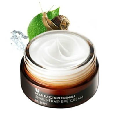 Mizon Eye Cream contains more than 80% snail slime to give natural stiffness and nutrition to the old and wrinkly areas around your eyes