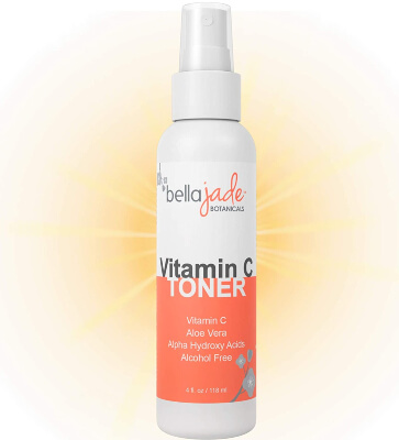 Pure Bliss – Vitamin C Facial Toner Spray shrinks the pores and unclogs them by removing blackheads and dirt