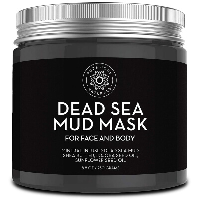Pure Body Naturals – Dead Sea Mud Mask diminishes wrinkles and increases the skin radiance