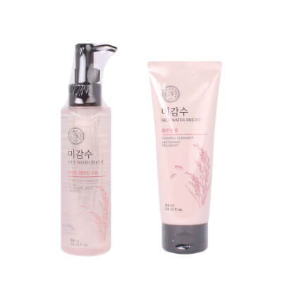 The Face Shop Rice Water Bright Cleansing Foam and Oil Set are very moisturizing and nourishes the skin