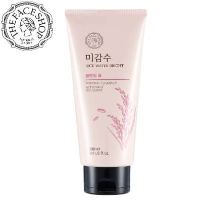 The Face Shop Rice Water Bright Cleansing Foam is good for both oily and dry skin