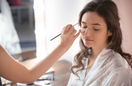 bridal makeup application for oily skin